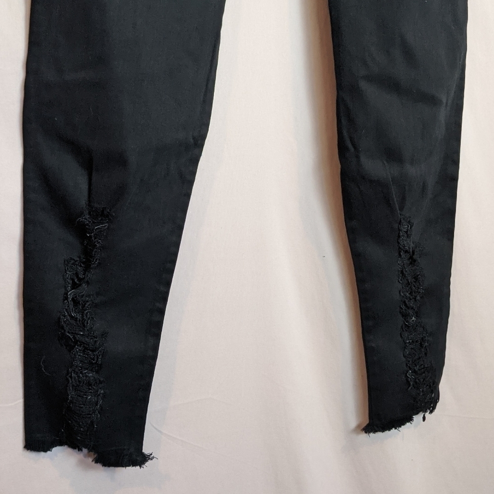 Fashion Nova Tell Your Boy Bye Ripped Jeans Black size 15 - Picture 4 of 7